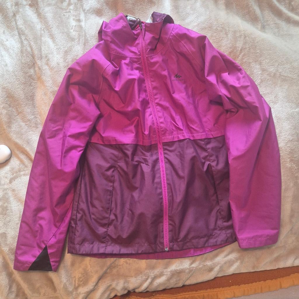 Paarse regenjas - quechua - maat 149-159, Kinderen en Baby's, Ophalen, Meisje, Zo goed als nieuw, Quechua, Decathlon