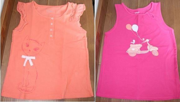 Lot de 2 jolis tops d’été - Vertbaudet - 8 ans/126 cm, Enfants & Bébés, Enlèvement ou Envoi, Ensemble, Vertbaudet, Comme neuf