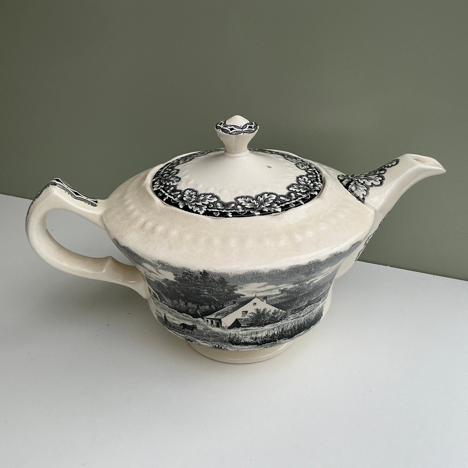 Vintage Theepot Société Céramique Maastricht - Boerenhoeve, Antiek en Kunst, Ophalen of Verzenden