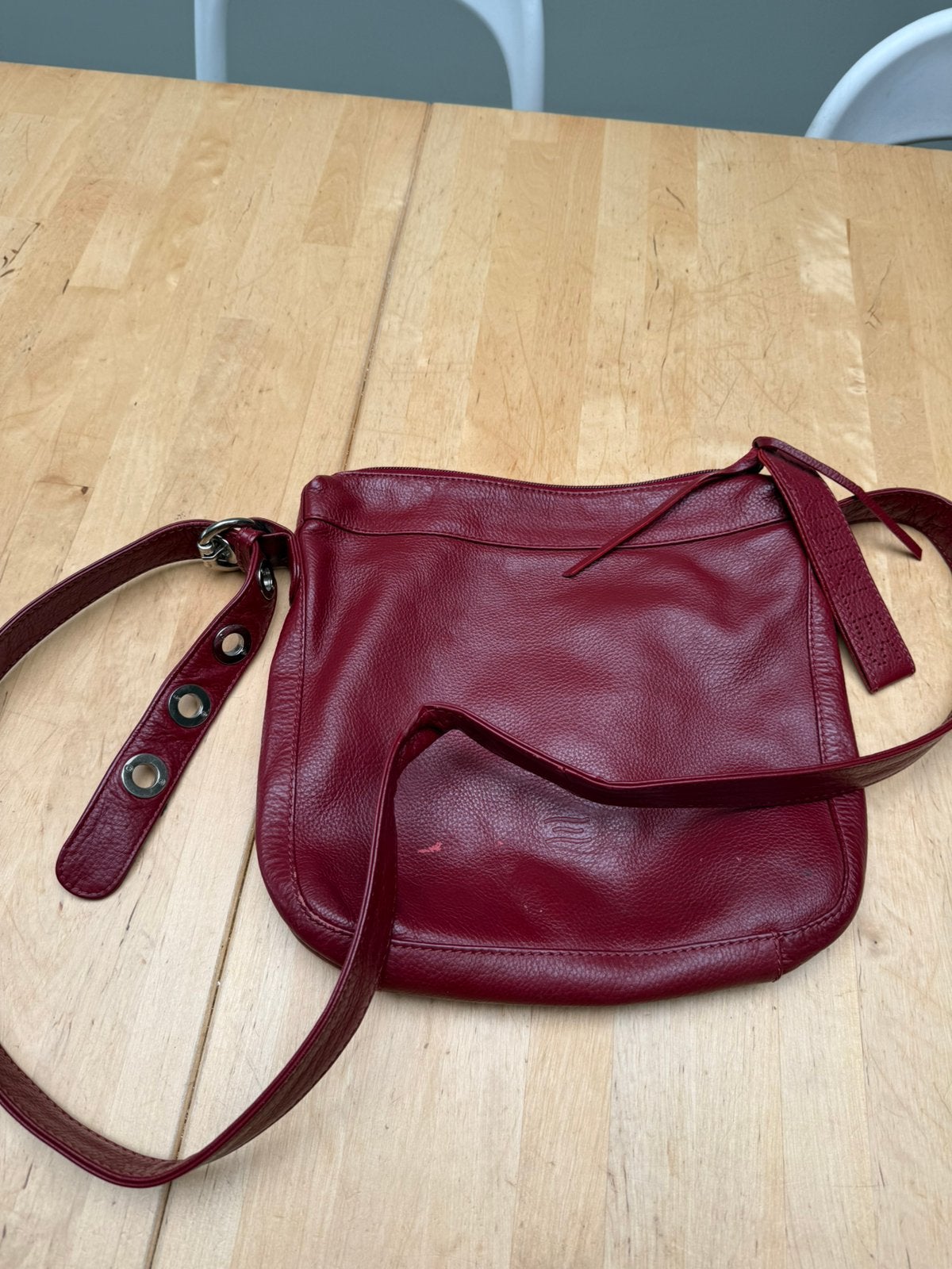 Handtas Crinkles, Handtassen en Accessoires, Tassen | Damestassen, Ophalen, Gebruikt, Rood, Handtas