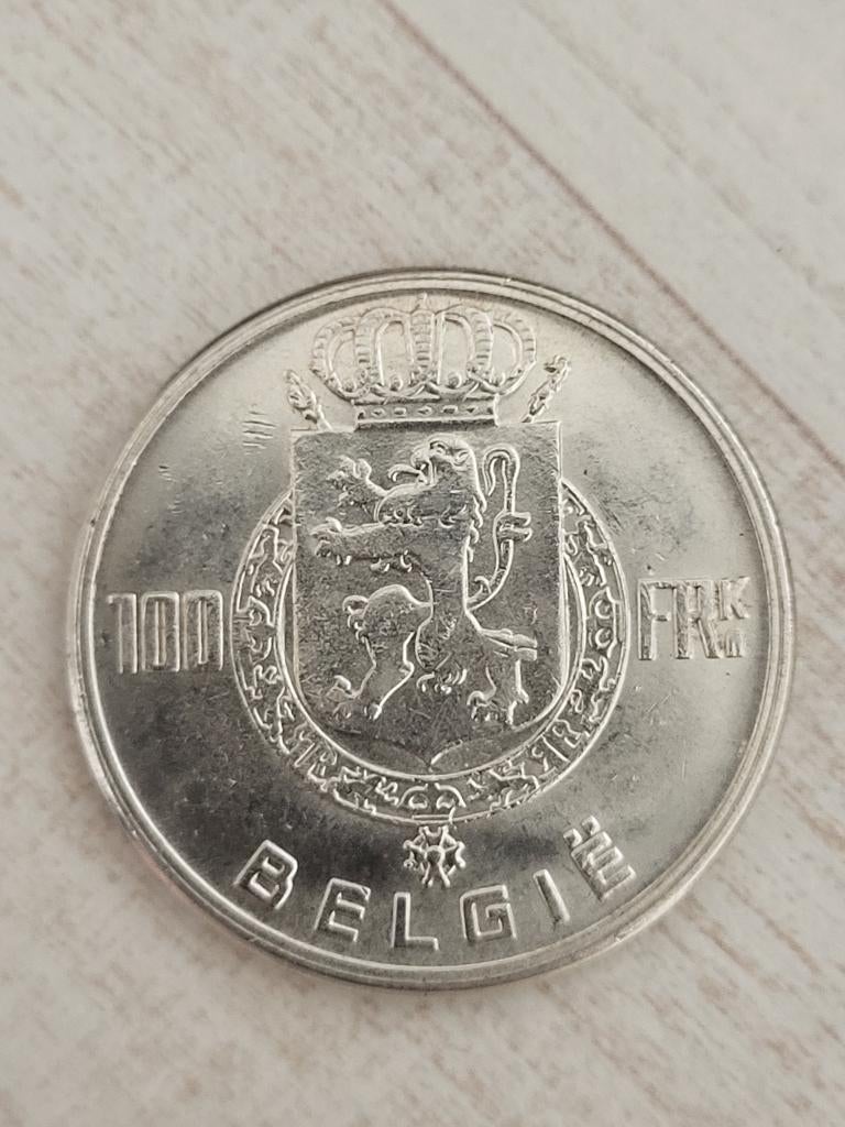 Zilveren 100 Frank België 1949 – 0.835 zilver, Postzegels en Munten, Zilver, Ophalen of Verzenden, Losse munt, Zilver