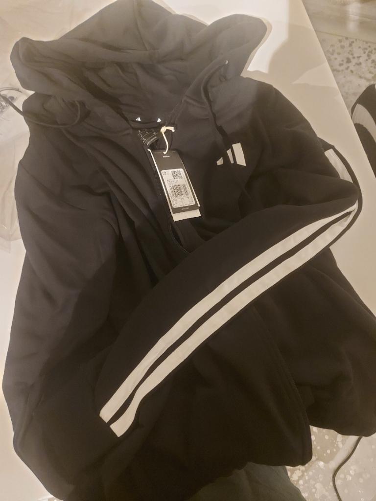 ADIDAS XL-jack met capuchon voor heren NIEUW, Zwart, Nieuw, Overige maten, Ophalen of Verzenden