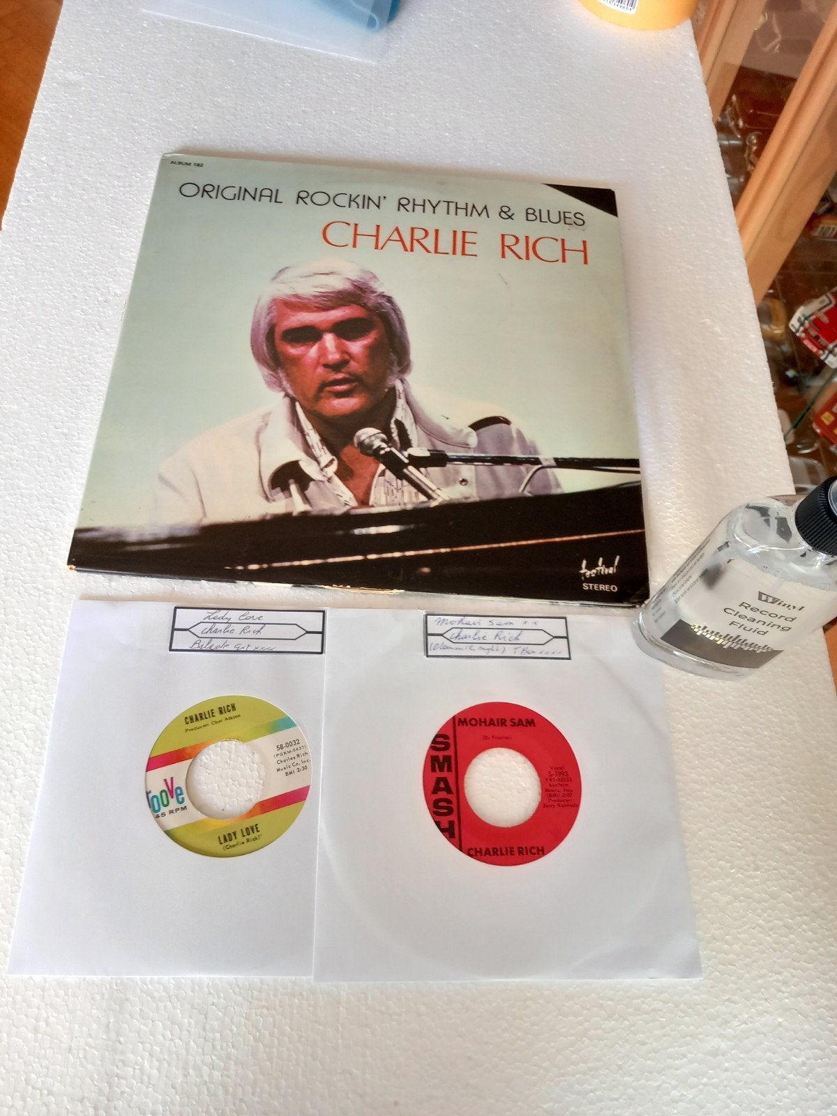 CHARLIE RICH. POPCORN 2 X 45 + 2 LP'S, LP