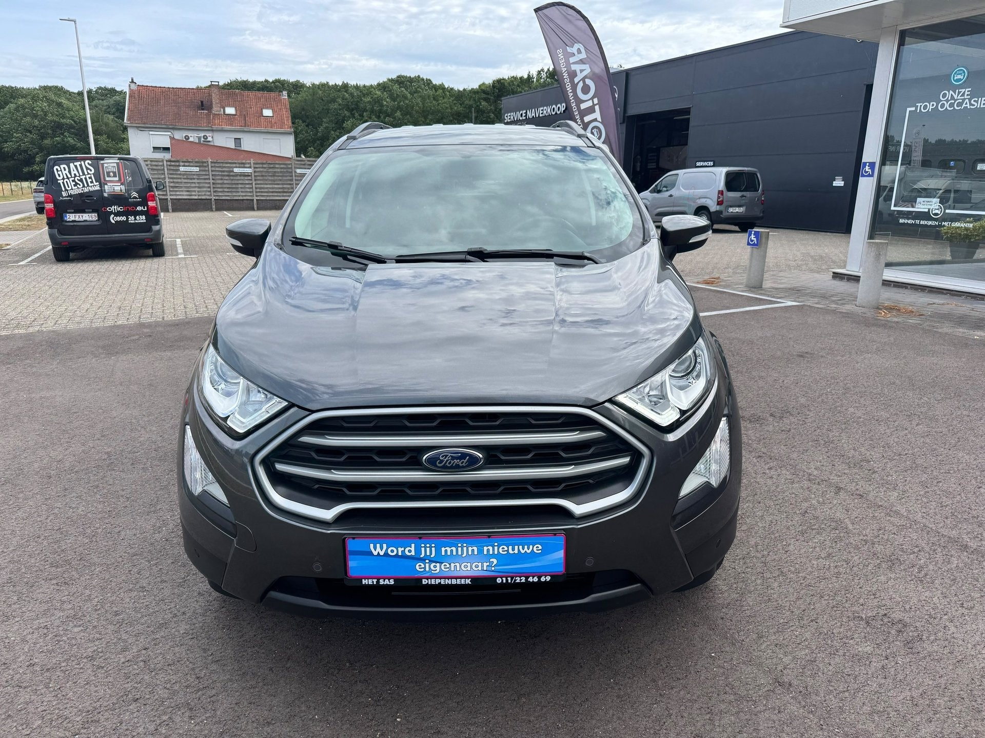 Ford Ecosport 1.0 BENZINE FULL OPTION - WAARBORG, Auto's, 4 deurs, Stof, Gebruikt, Euro 6