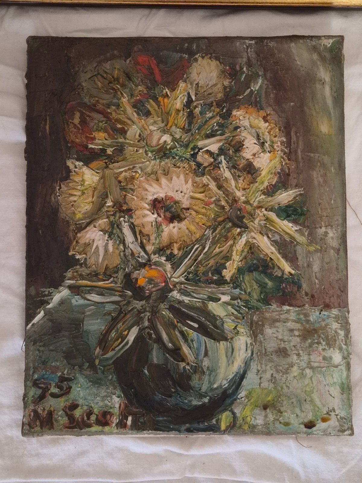 huile sur toile Signée Nicola Scotti année 1955., Enlèvement