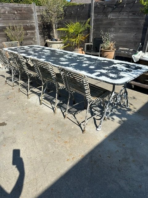 lange buitentafel tuintafel franse brocante tafel, Tuin en Terras, Ophalen