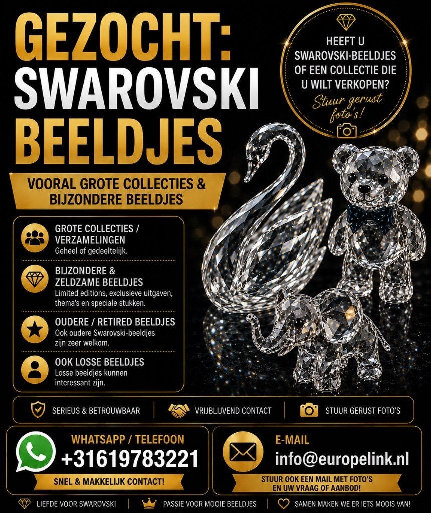 Swarovski beeldjes en collecties gezocht - Inkoop, Ophalen