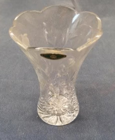 OUDE KRISTALLEN VAAS HONOUR KRISTAL JAREN 1950, Antiek en Kunst, Antiek | Glaswerk en Kristal, Ophalen of Verzenden