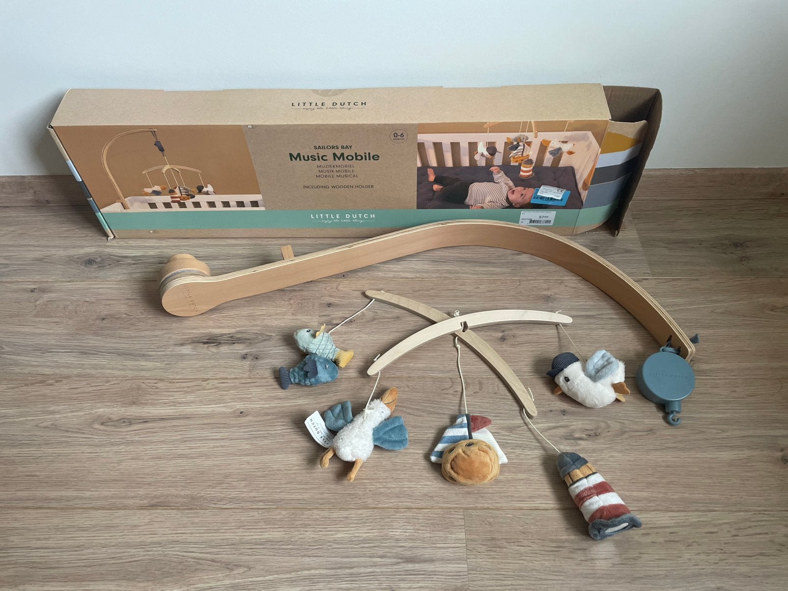 Music mobiel Little Dutch, Kinderen en Baby's, Ophalen, Zo goed als nieuw