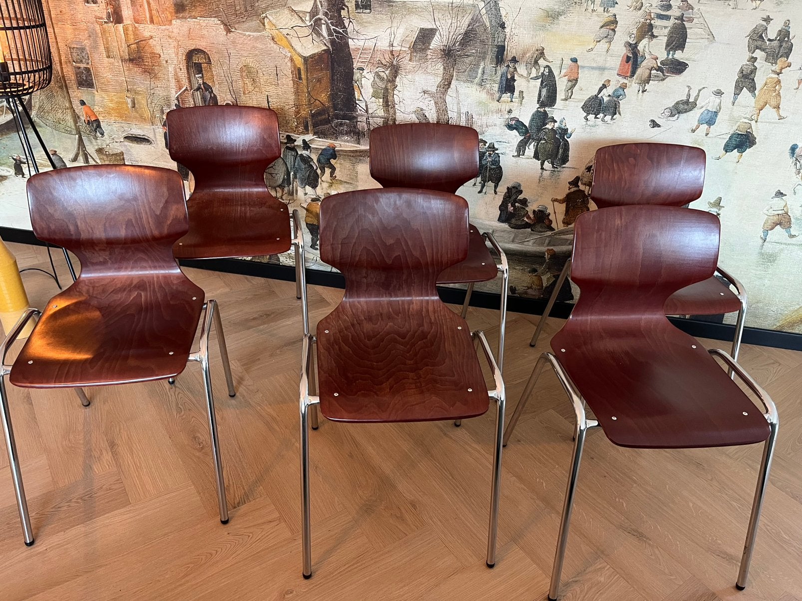 Flötotto Pagwood vintage stoelen, Maison & Meubles, Enlèvement, Comme neuf