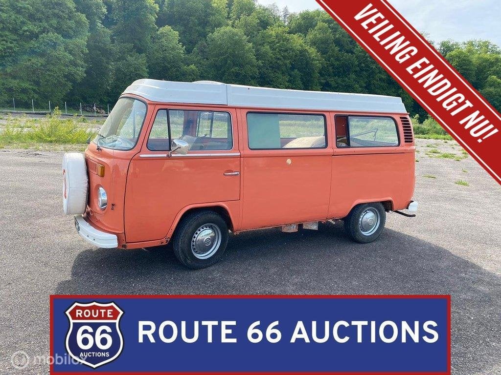 Volkswagen Transporter T2 | 1974 | Route 66 Auctions, Auto's, Volkswagen, Zwart, Bedrijf, Handgeschakeld