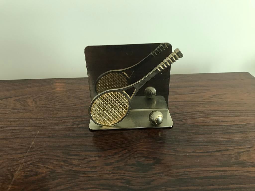 Retro papier envelop setvetten houder tennis tennisracket, Verzamelen, Ophalen of Verzenden