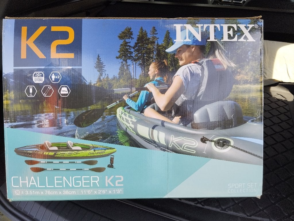 Canoë gonflable neuf. (Challenger K2), Sports nautiques & Bateaux, Canoës, Neuf, Gonflable, Enlèvement, Deux personnes