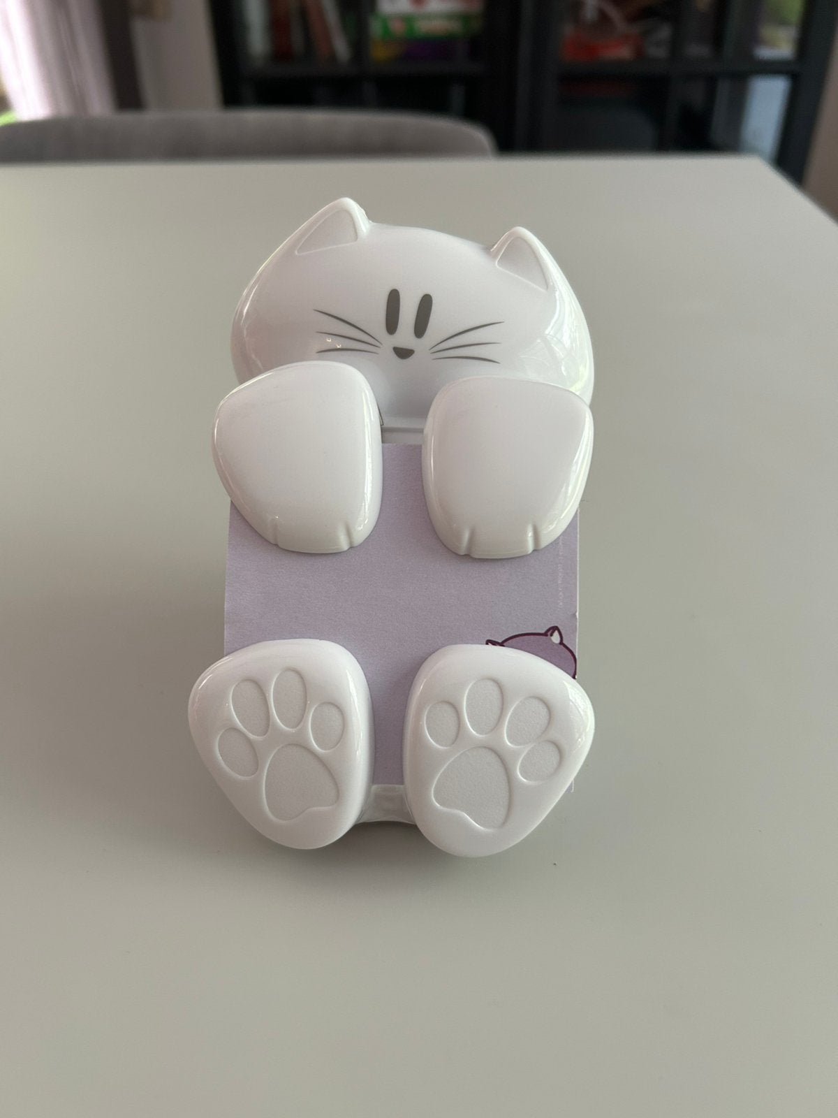 Cute kat pop-up note dispenser/post-it houder, Ophalen of Verzenden, Nieuw, Wit
