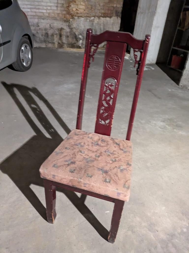 4 chaises à donner, Maison & Meubles, Resto chinois, Brun, Enlèvement, Utilisé