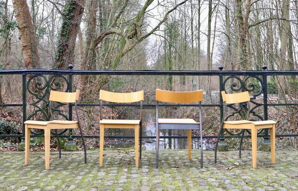 6 Vintage IKEA Nordisk stoelen - Tina Christense 1992,, Huis en Inrichting, Stoelen, Ophalen, Gebruikt, Hout, Vijf, Zes of meer stoelen