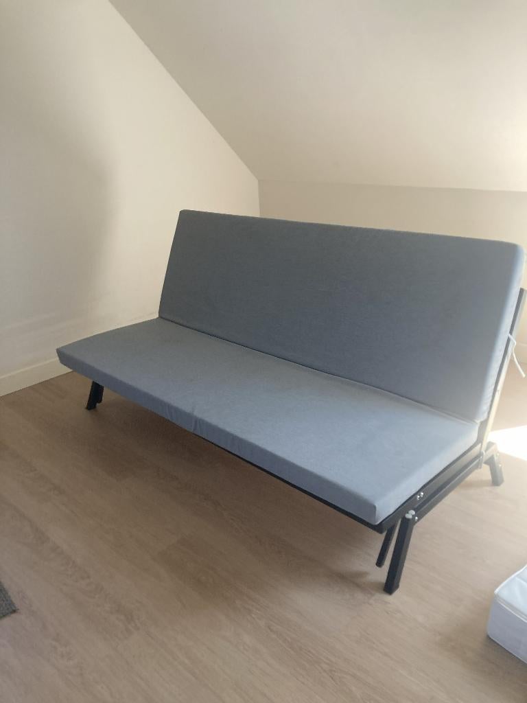 grote slaapbank 200x130cm in nieuw staat, Gris, Queen size, Enlèvement, 200 cm