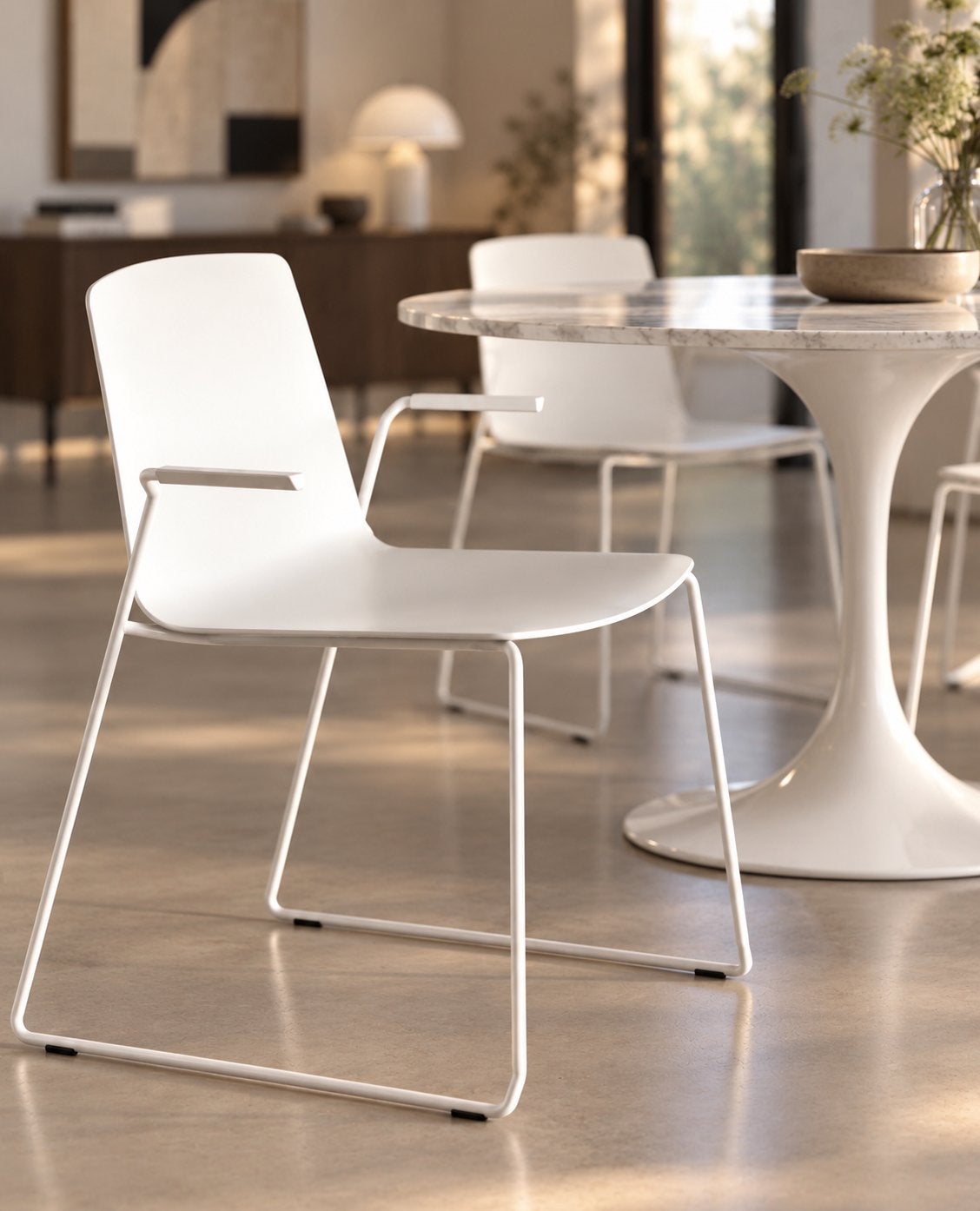 Set 6 Kristalia witte Rama stoelen NIEUW (in doos), Enlèvement, Neuf, Blanc