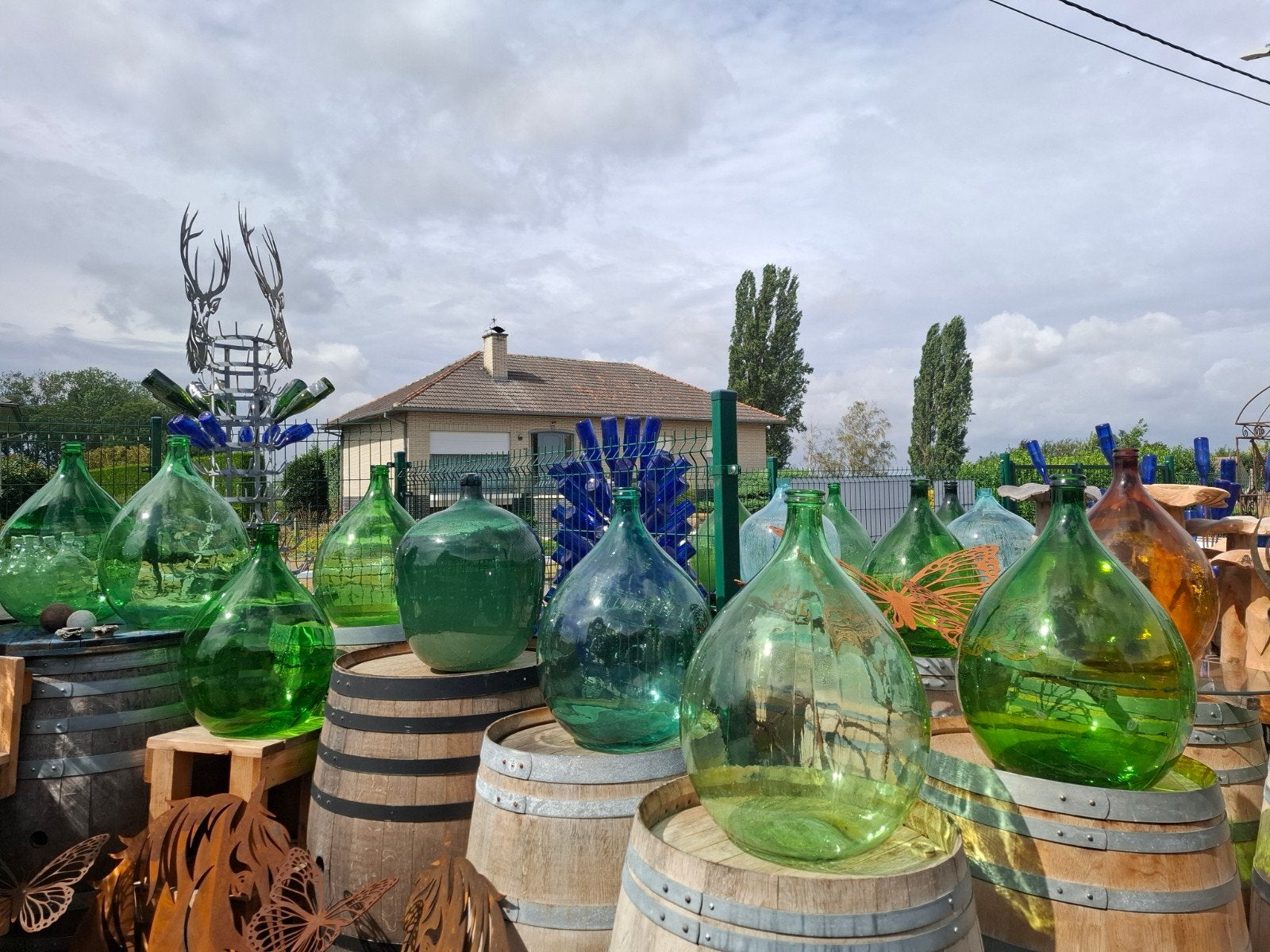 Bouteilles Dame Jeanne comme décoration de maison et de jard, Enlèvement