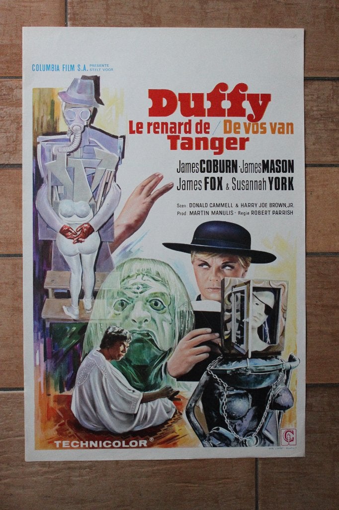 filmaffiche Duffy James Coburn 1968 filmposter, Collections, Posters & Affiches, Enlèvement ou Envoi, Rectangulaire vertical, A1 jusqu'à A3