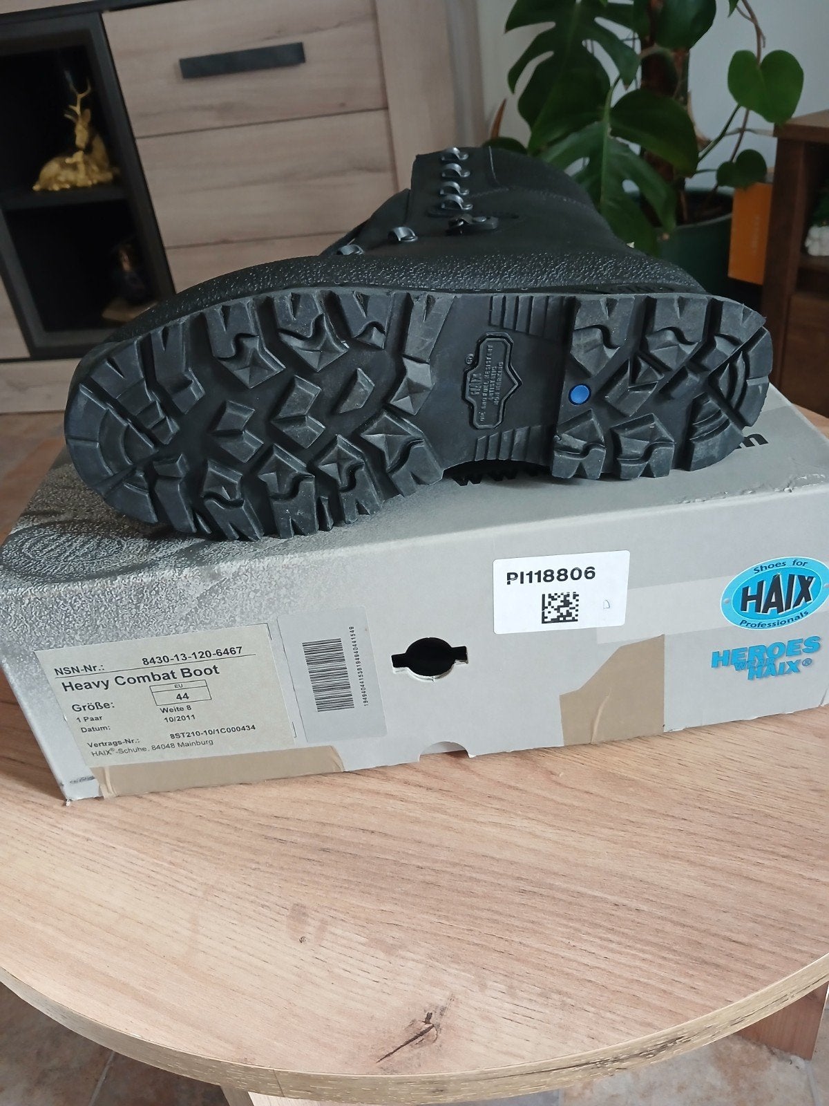 Nieuwe zware gevechtslaars maat 44, HAIX, Verzenden, Zwart, Boots