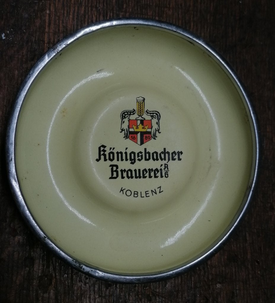 Cendrier Konigsbacher brauerei koblenz drgm, Collections, Envoi, Utilisé, Autres types, Autres marques