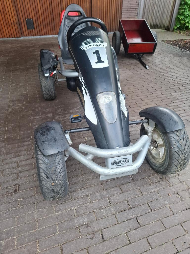 Berg Go cart met extra stoeltje en aanhangwagen, Ophalen, Gebruikt, Trapvoertuig