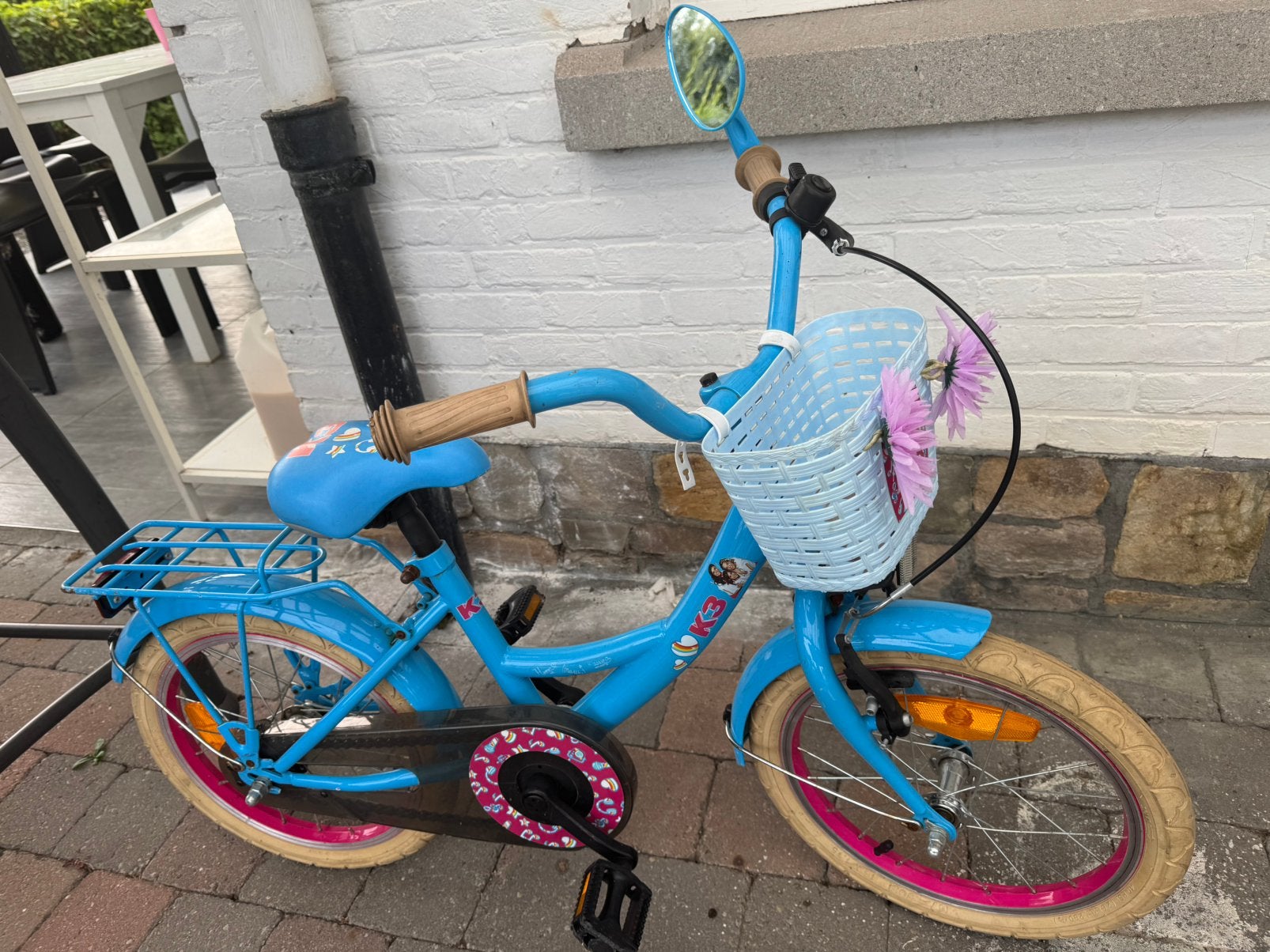 K3  heel mooie Meisjesfiets 16 inch, Fietsen en Brommers, Fietsen | Kinderfietsjes, Ophalen, Zo goed als nieuw