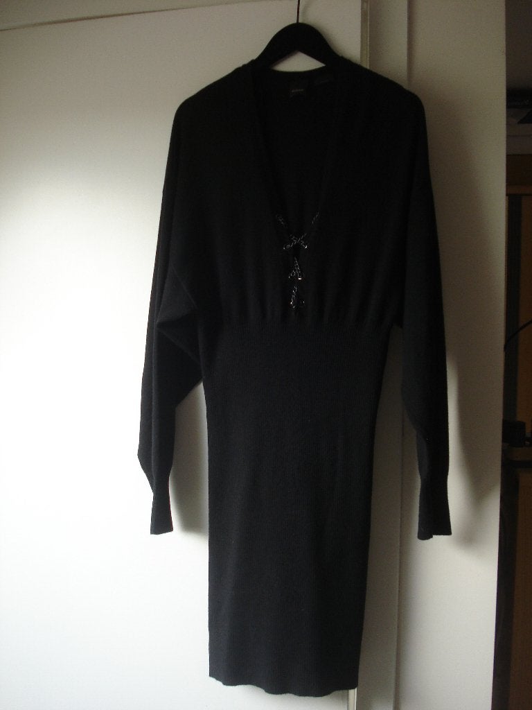 ** Pinko zwart winterkleed, dames. mt L, Enlèvement ou Envoi, Porté, Sous le genou, Noir