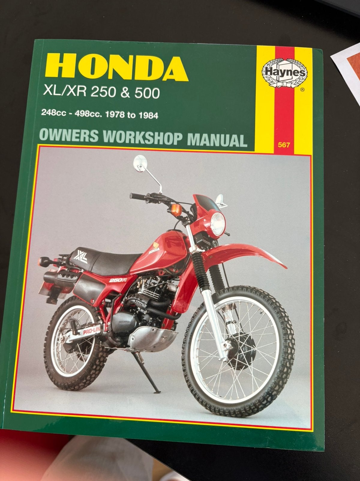 Manuel technique honda XL/XR, Motos, Enlèvement ou Envoi, Honda