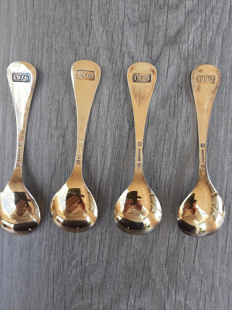 Vergulde Sterling zilver Georg Jensen jaarlepel, Ophalen of Verzenden