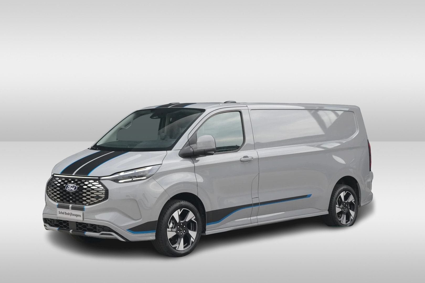 Ford E-Transit Custom L2 H1 Sport 218pk (Wordt verwacht), Autos, Argent ou Gris, Achat, Capteur de stationnement, Automatique
