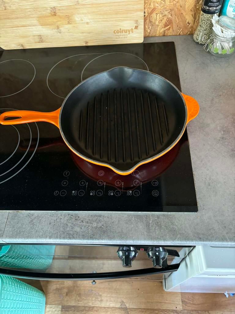 Le creuset grill pan pure fond, Ophalen, Zo goed als nieuw