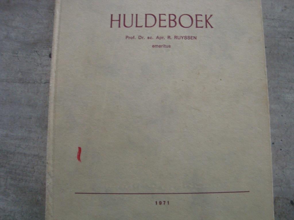 HULDEBOEK Prof. Dr. sc. Apr. R. RUYSSEN emeritus, Ophalen of Verzenden, Gelezen