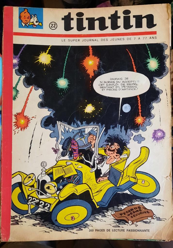 Tintin 22. 1967, Enlèvement ou Envoi, Une BD, Utilisé, Divers auteurs