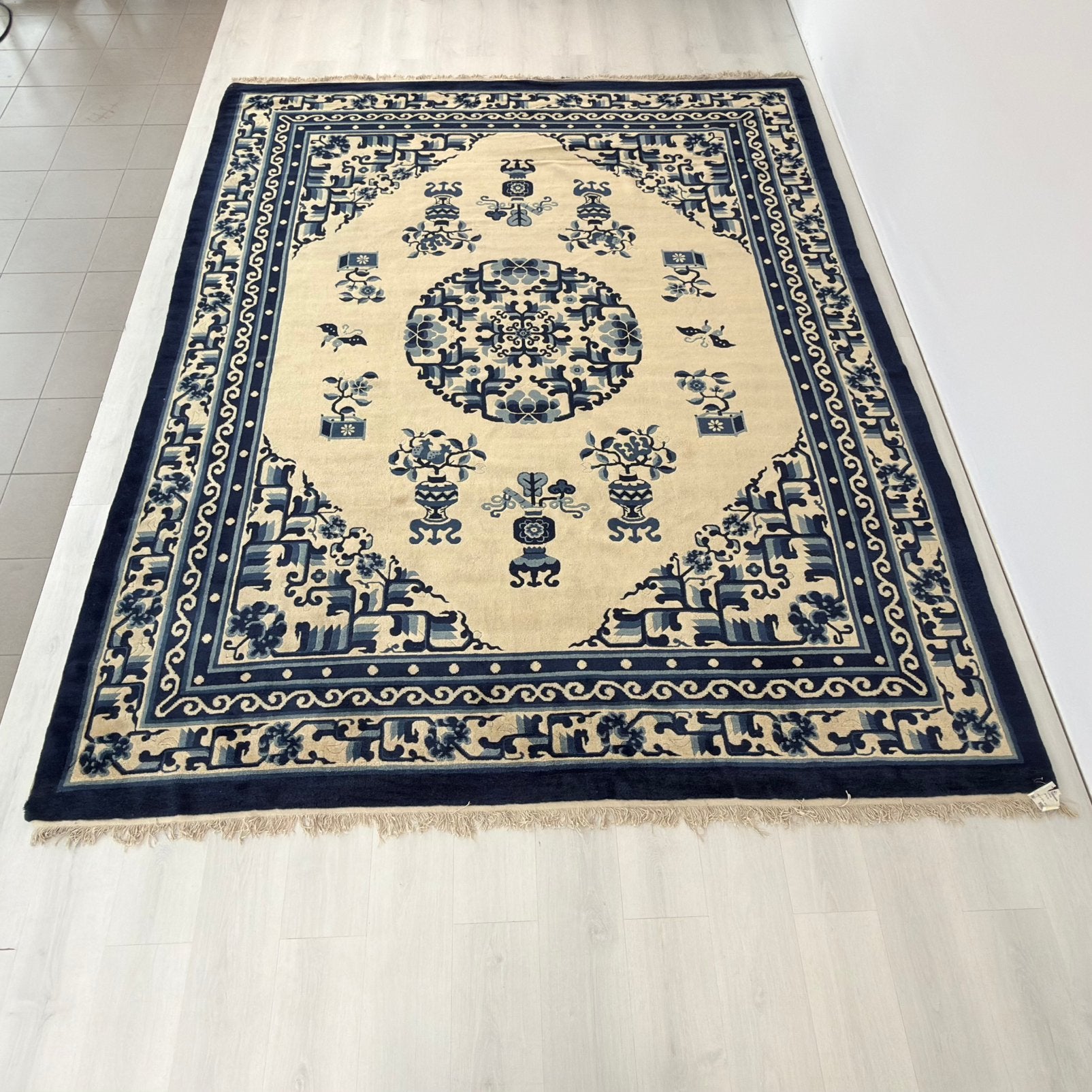 Tapis Pékin chinois 250x320, Enlèvement, Comme neuf, Crème