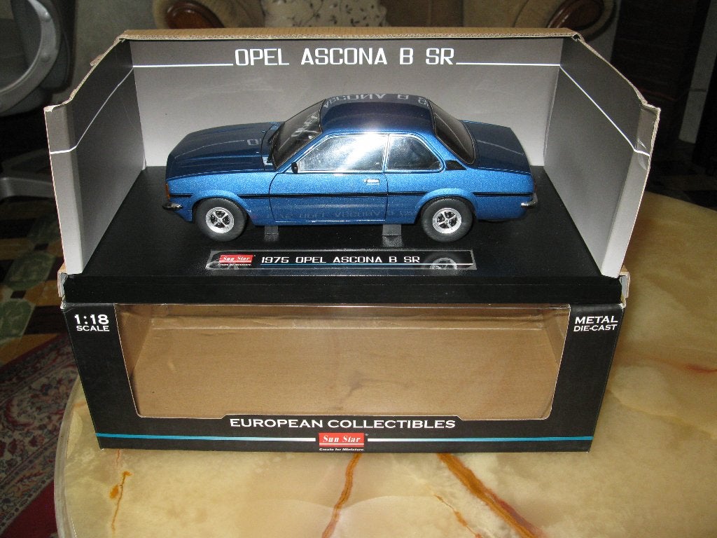 Opel Ascona B SR Sun Star 1/18 Bleu métallisé, Enlèvement ou Envoi, Sun Star