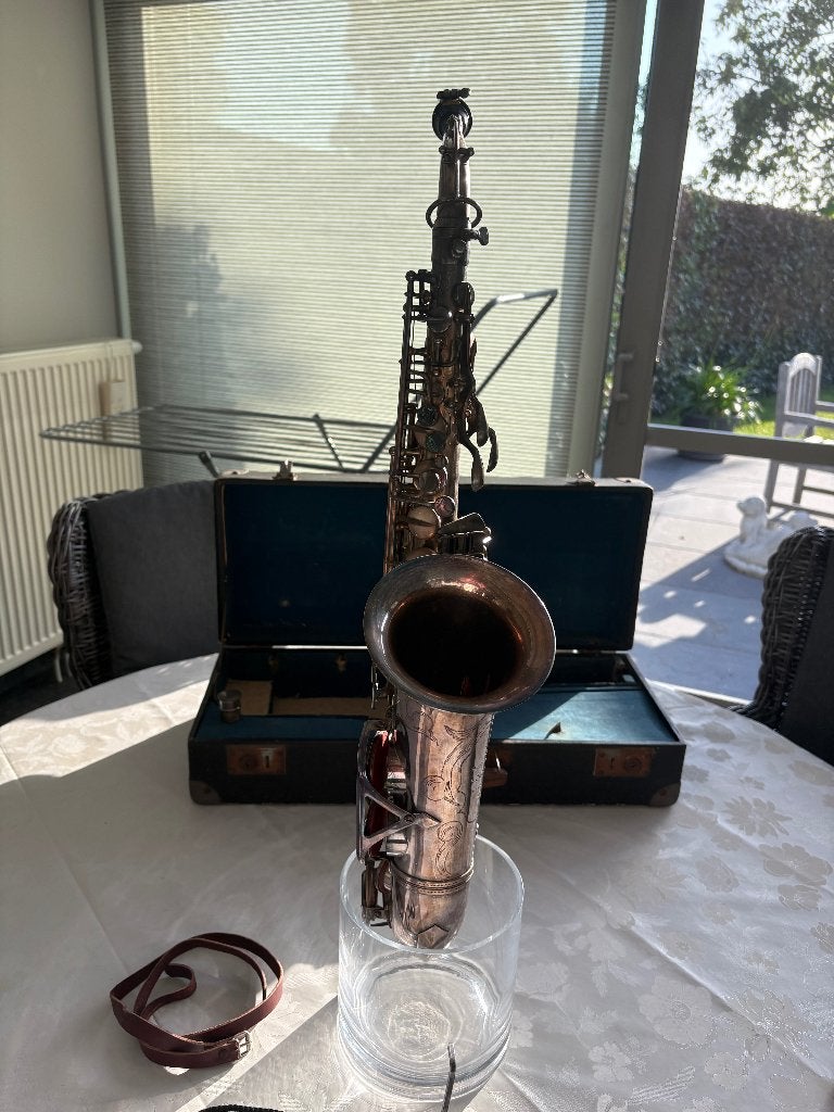 Vintage E.Beaugnier Altsaxofoon-Paris-Org.Koffer-Verzilverd, Musique & Instruments, Instruments à vent | Saxophones, Enlèvement