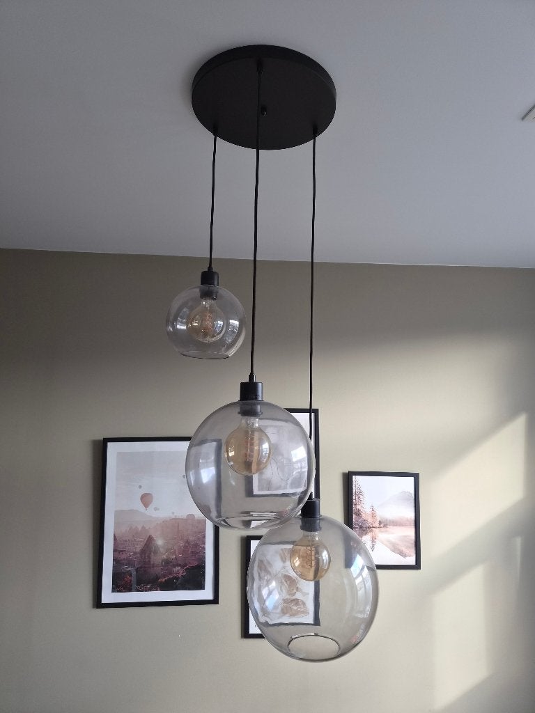 Lamp rookglas Bram, Verre, Comme neuf, Enlèvement, E27 (grand)