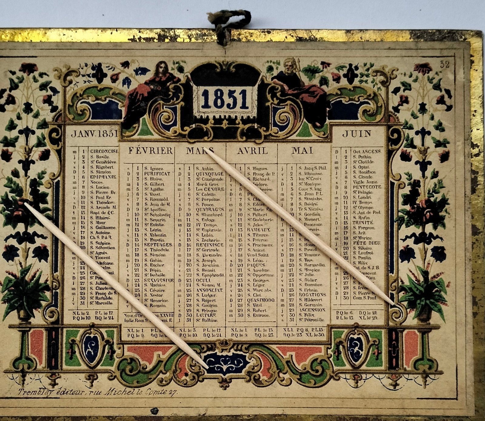 Kalender voor 1851, Diversen, Ophalen of Verzenden