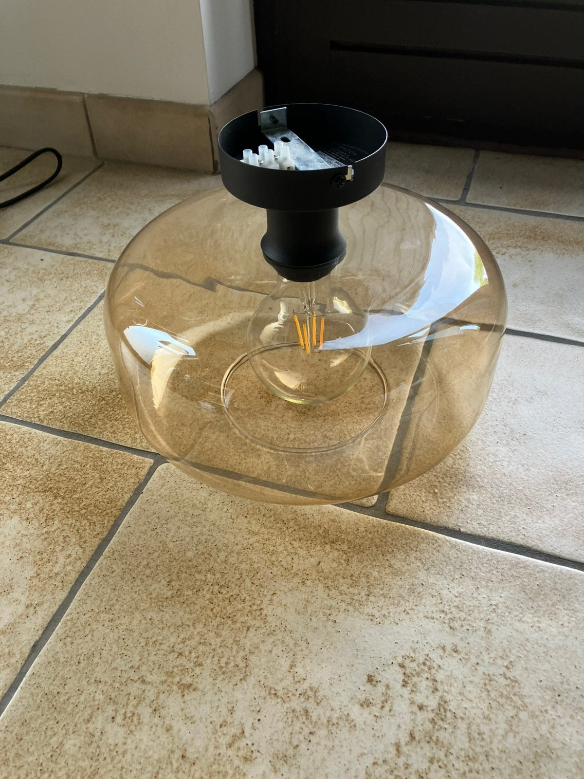Retro stijl plafond lamp, Ophalen, Zo goed als nieuw