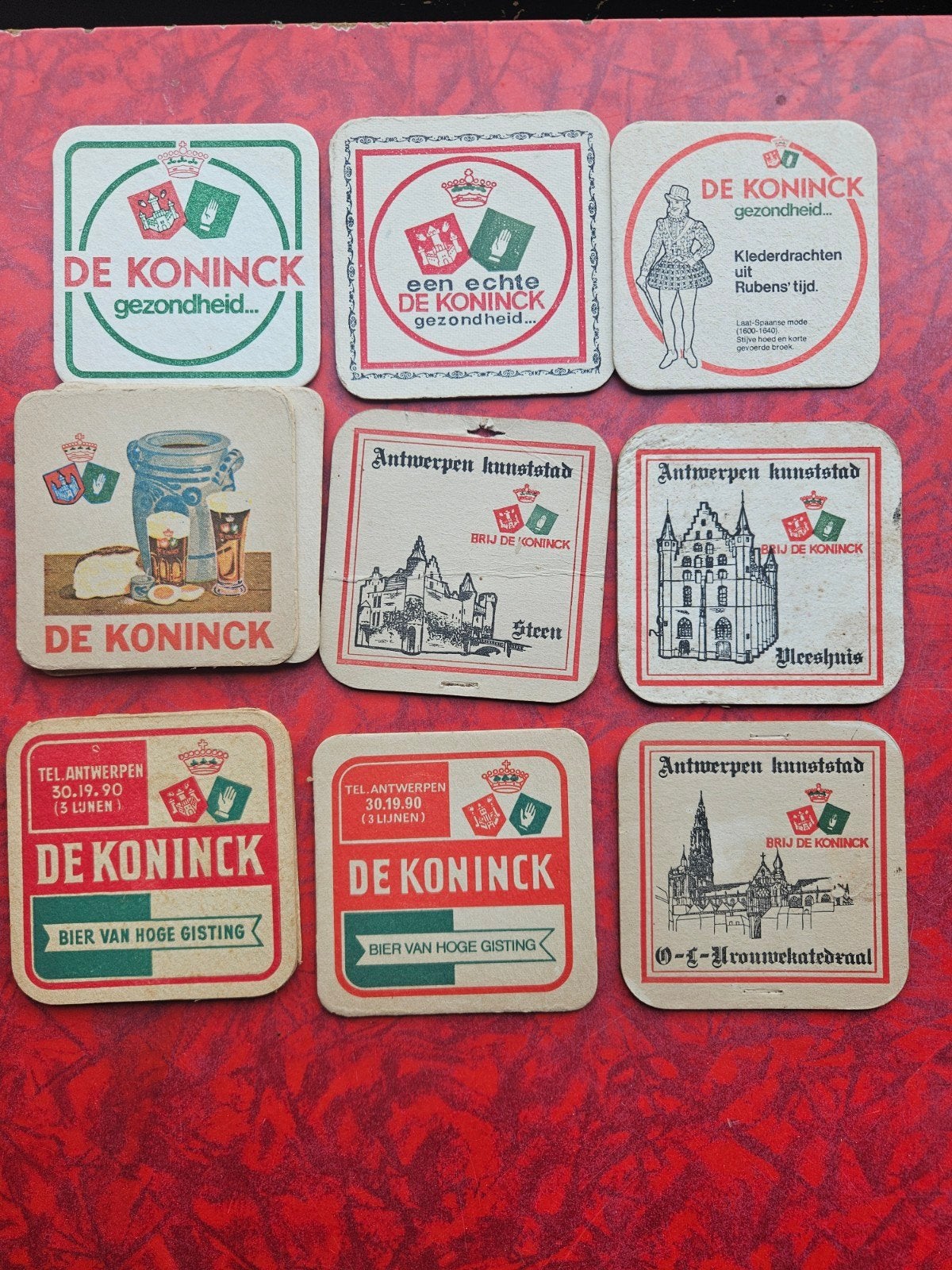 Oude bierviltjes de koninck, Verzamelen, Biermerken, Ophalen of Verzenden, De Koninck