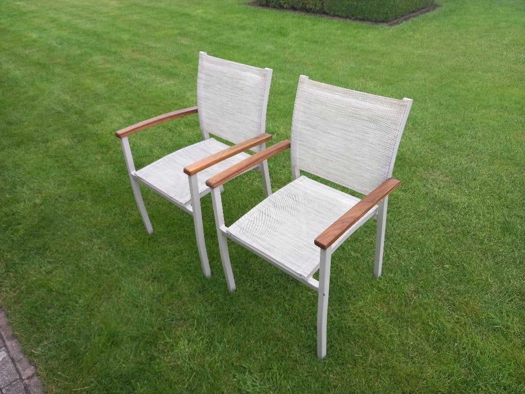 tuinstoelen, Tuin en Terras, Ophalen, Zo goed als nieuw, Aluminium, Stapelbaar