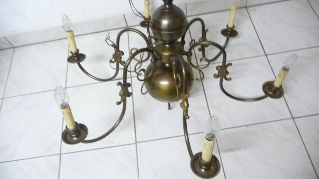 koperen luster vintage, Tuin en Terras, Ophalen