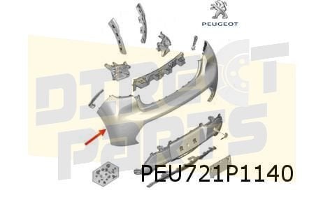 Peugeot	208 (10/19-)achterbumper (Te spuiten) (Bij PDC) (Bij, -, Verzenden, -, Nieuw