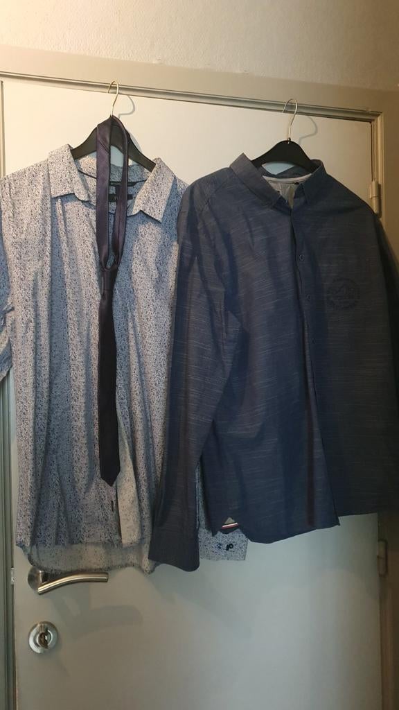 3570 Alken. Partij herenhemden. (Mt XL en geruit hemd XXL), Kleding | Heren, Ophalen