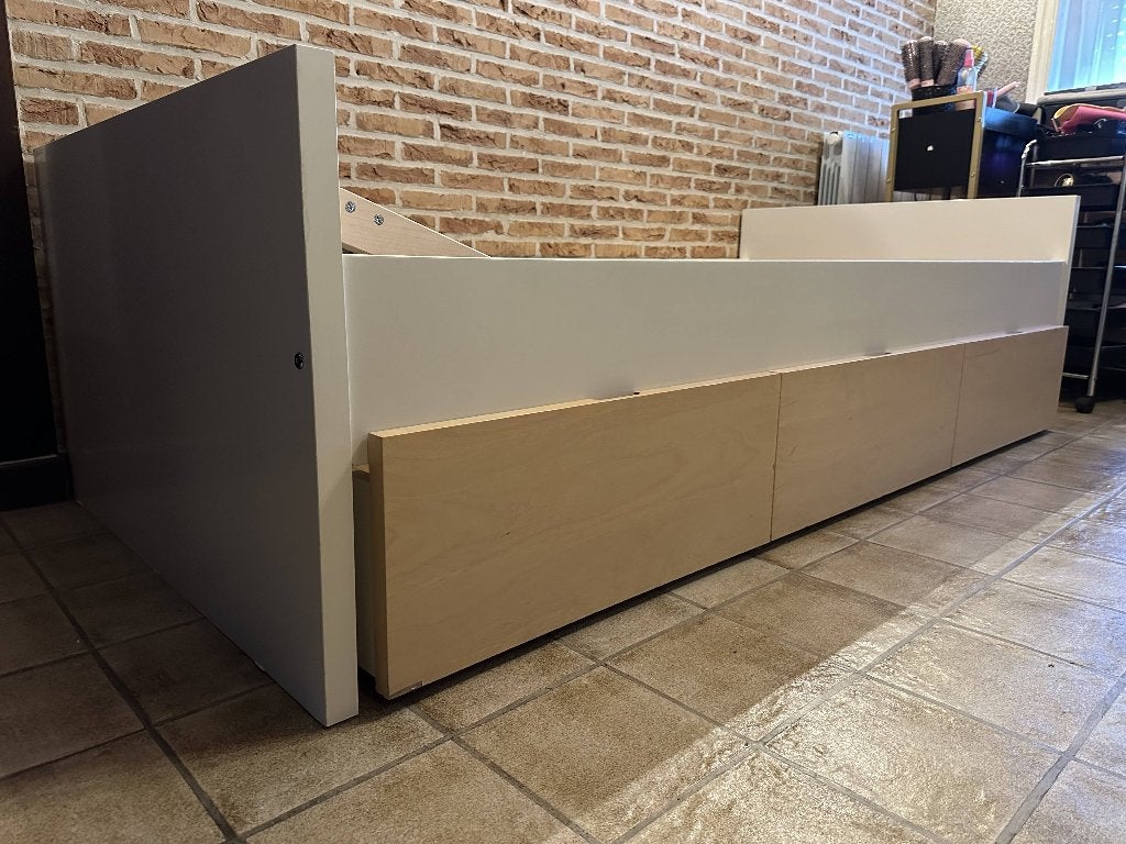 Ikea bed 90x200 met lattebodom, 90 cm, Une personne, Enlèvement, Utilisé