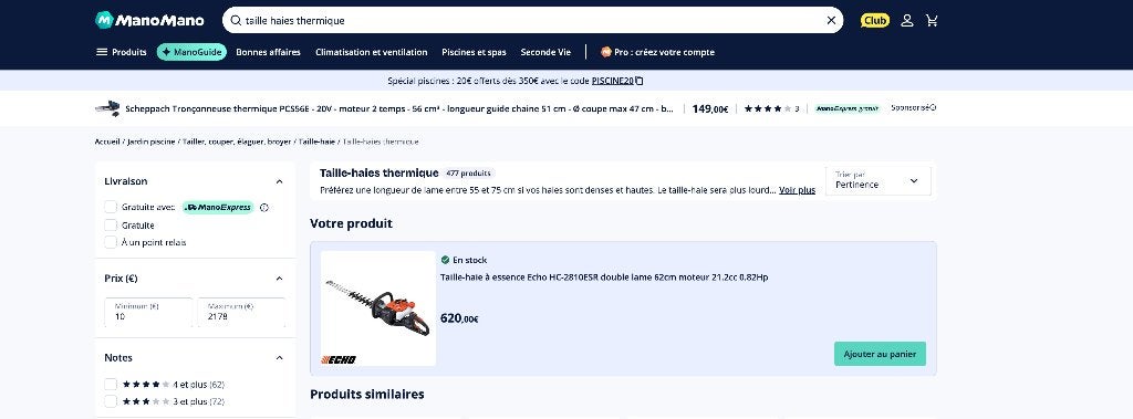 Echo HC-2810ESR heggenschaar op benzine met twee bladen,, Ophalen, Nieuw, Overige typen