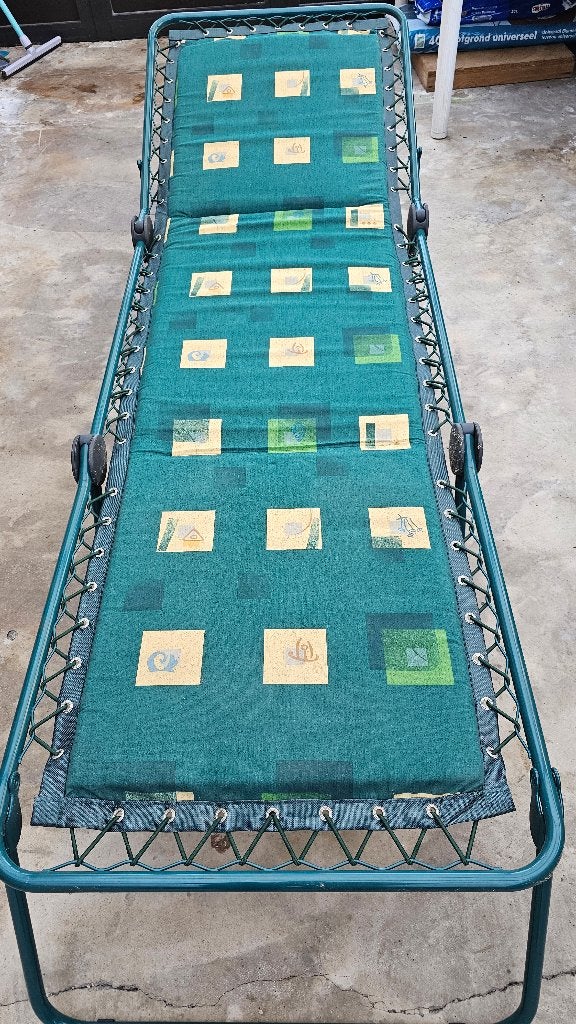 Lafuma verstelbaar ligbed, Jardin & Terrasse, Chaises longues, Enlèvement, Comme neuf, Autres matériaux, Réglable