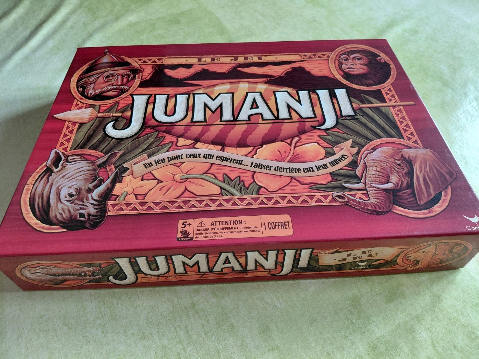 Jeu de société de plateau Jumanji de 2 à 4 joueurs, 1 ou 2 joueurs, Enlèvement ou Envoi, Comme neuf